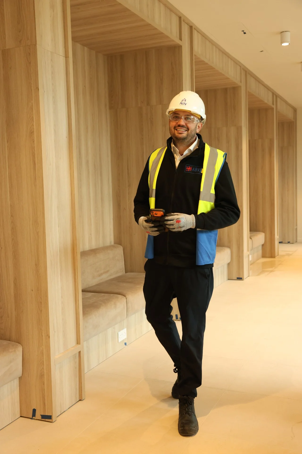 Alin Busi, Director of ABV Contractor, on site